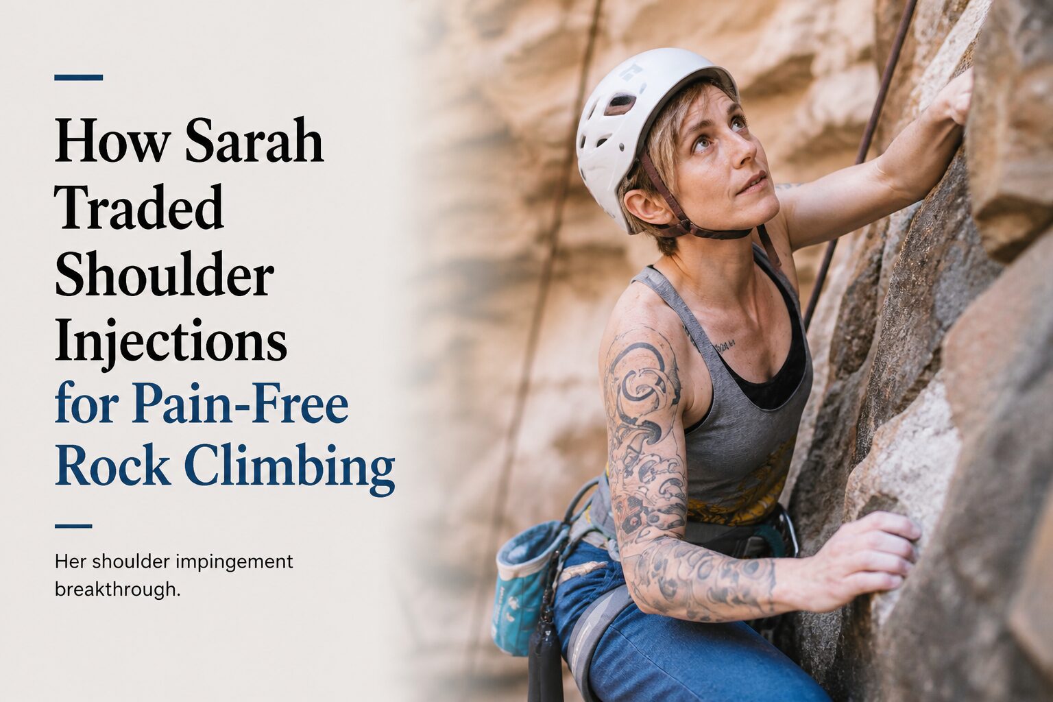 How Sarah Traded Shoulder Injections for Pain-Free Rock Climbing (Her Shoulder Impingement Breakthrough)