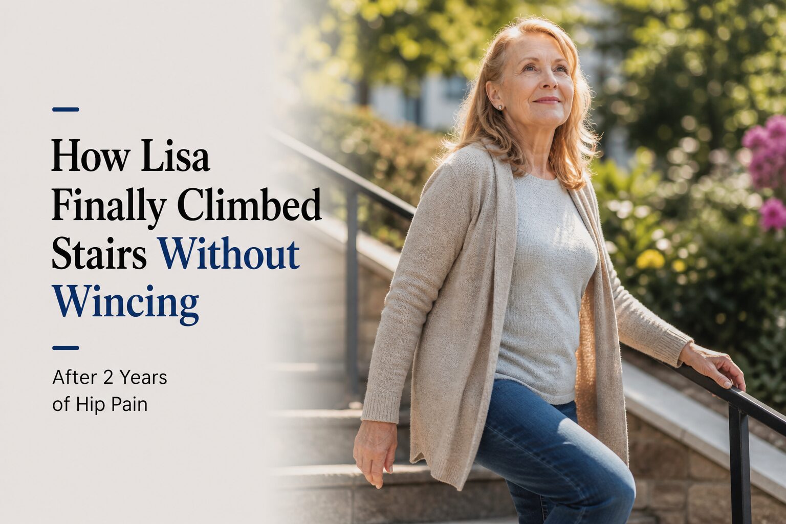 How Lisa Finally Climbed Stairs Without Wincing (After 2 Years of Hip Pain)